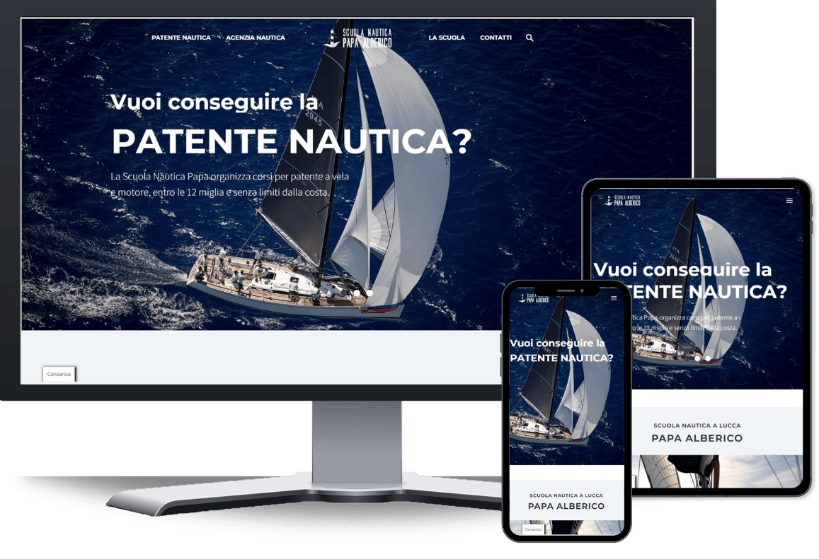 sito web scuola nautica adp web design